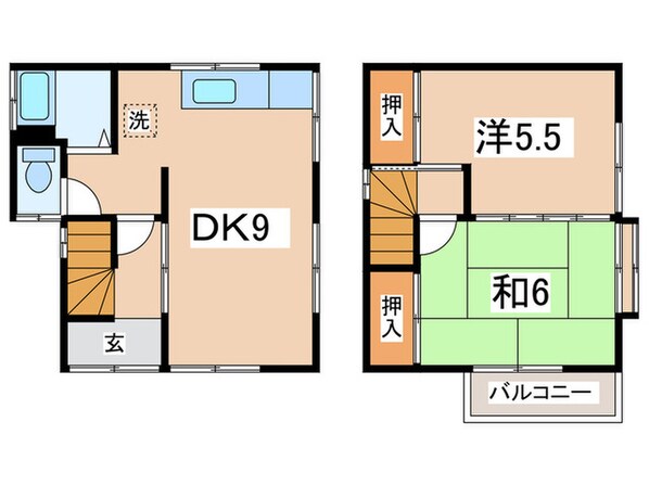 西浦賀三丁目貸家の物件間取画像